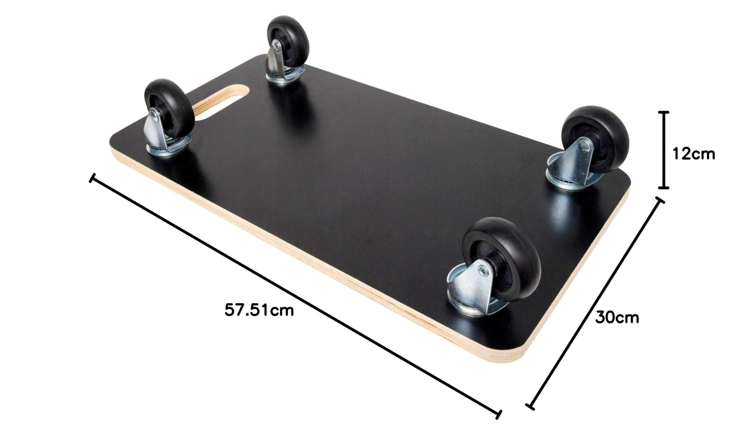ADGO Plateau de Transport rectangulaire laminé pour Meubles - 575 x 300 x 120 mm - Charge maximale : 400 kg