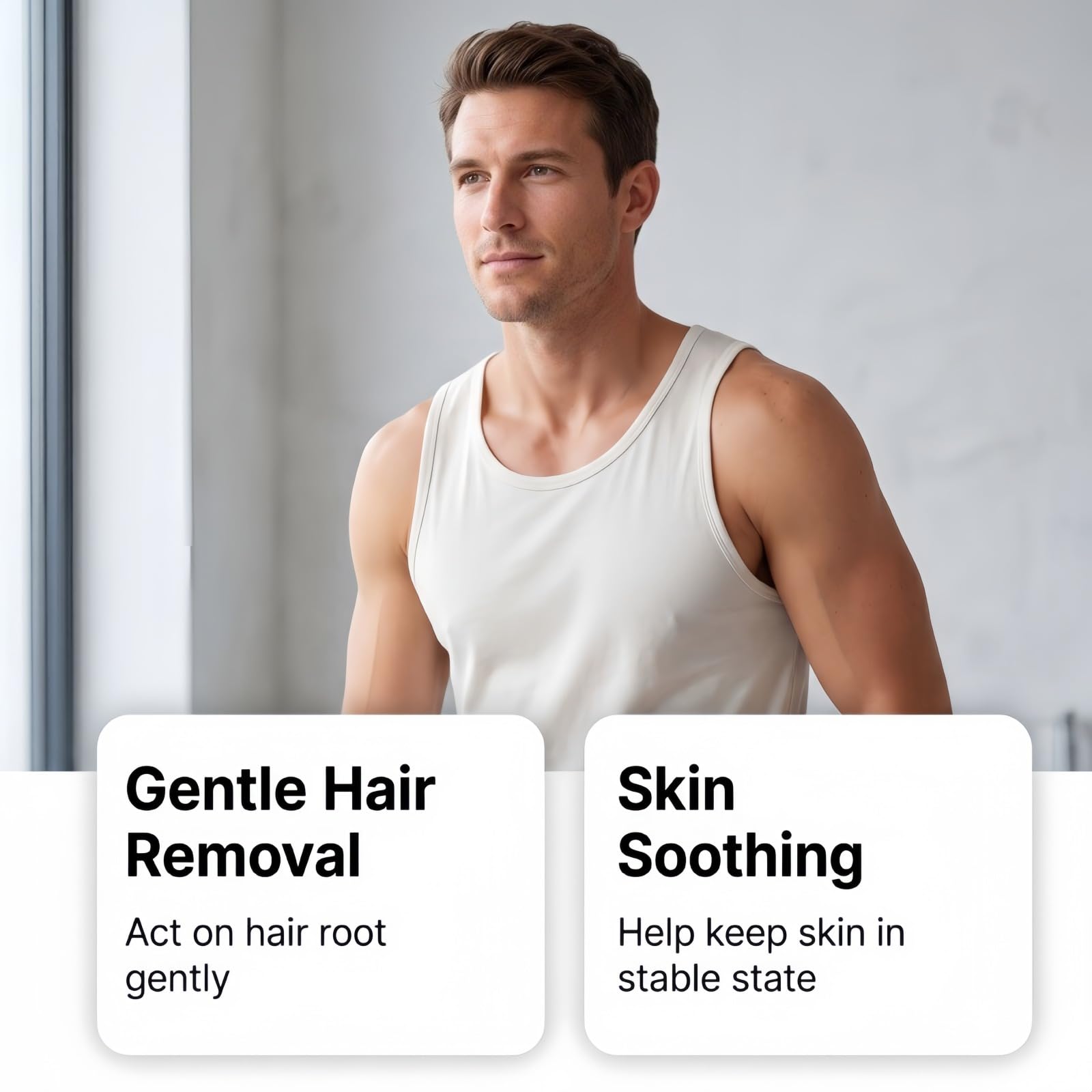 Herren-Haarentfernungscreme, extra sanft für empfindliche Bereiche – Groin, Scrotum und Buttocks – keine Schnitte oder Shaving Buttons
