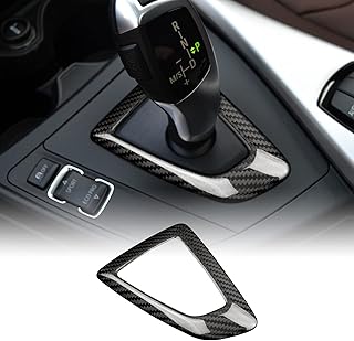 KUNGKIC Carbon Fibre Car Gear Stick Panel Cover Compatible with BMW F20 F21 F22 F23 F30 F34 F32 F36 F35 F33 Accessories Interior Decorative Black
