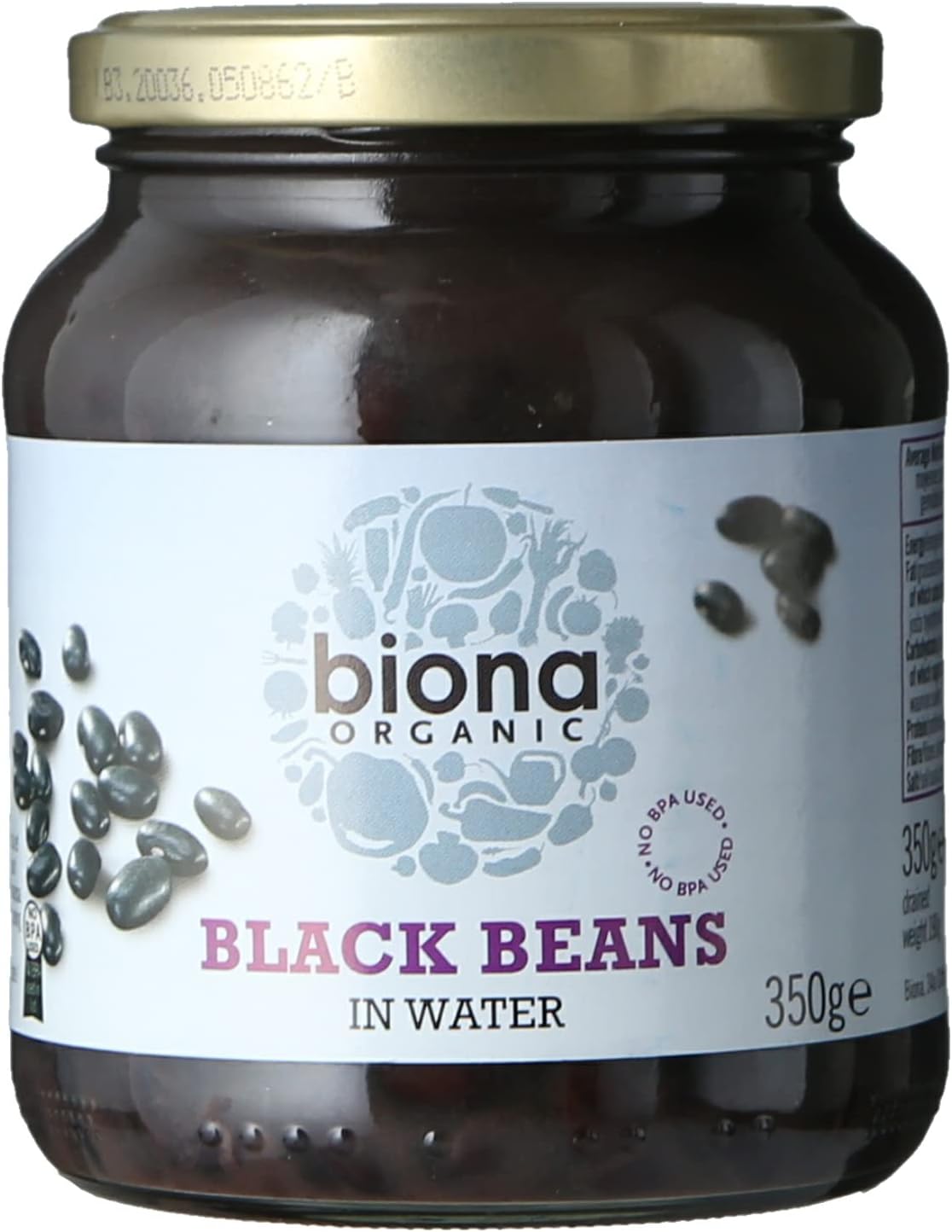 Biona Organic Black Beans, 350 gm