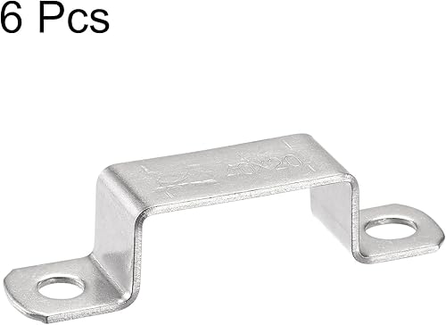 Miniatura 69 de uxcell Soporte de conector en forma de U 0.709 x 2.421 in Acero inoxidable 304 para puerta Cerrada Barra Soporte Strut Channel 6pcs