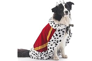 Pet Serial Lux Fur Red King Queen Prince Princess Dog Costume Cloak for Halloween