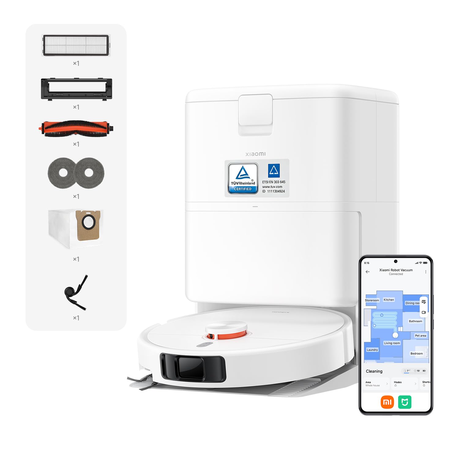 Xiaomi Saugroboter H50 mit Wischfunktion und All-in-One-Station