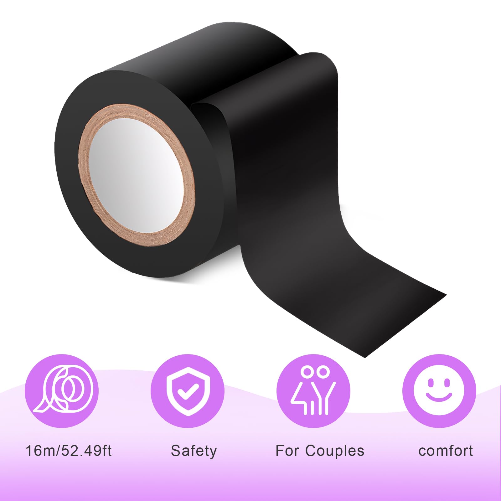 Qoosea Nastro di Vincolo BDSM Cinghia in PVC Statico Riutilizzabile per Coppie Lunghezza 52.49 Piedi Ideale per Giochi Sensuali e Avventure di Bondage(2 Pezzi)