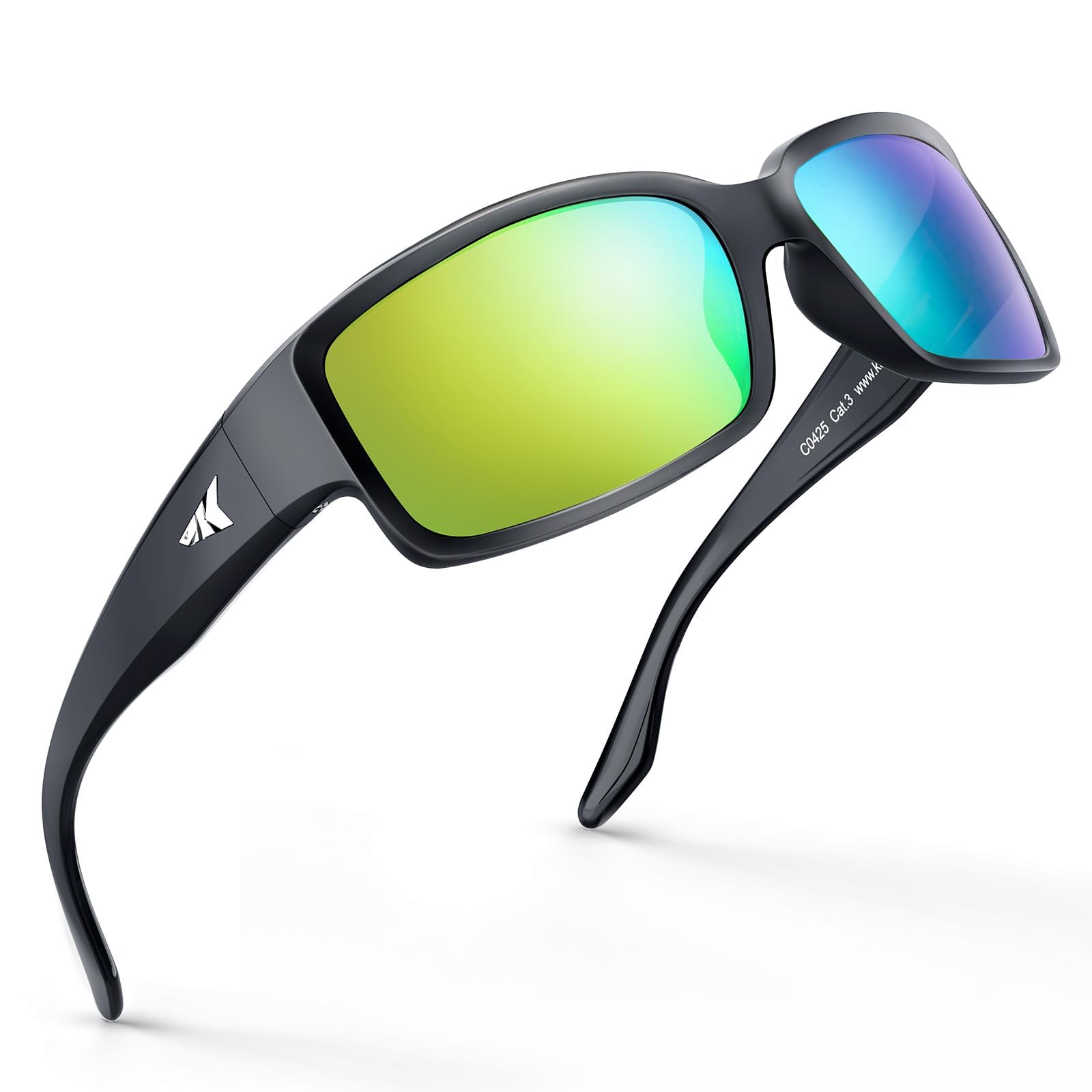 Skidaway Polarized Sport Sunglasses for Men and Women,Ideal for Driving Fishing Cycling and Running,UV Protection