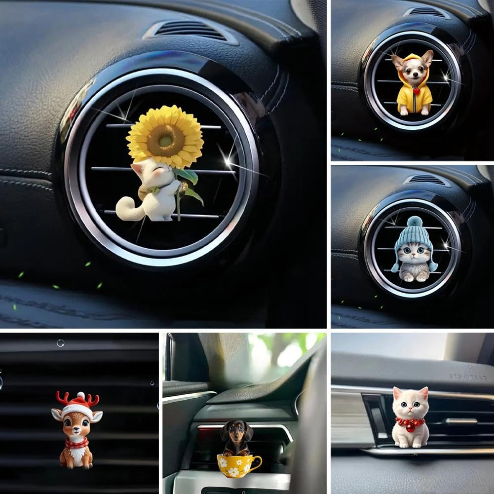 Cute Air Vent Clips Car Accessories Creative Animal Car Air Vent Clips Cartoon Car Air Freshener Vent Clip — view 3