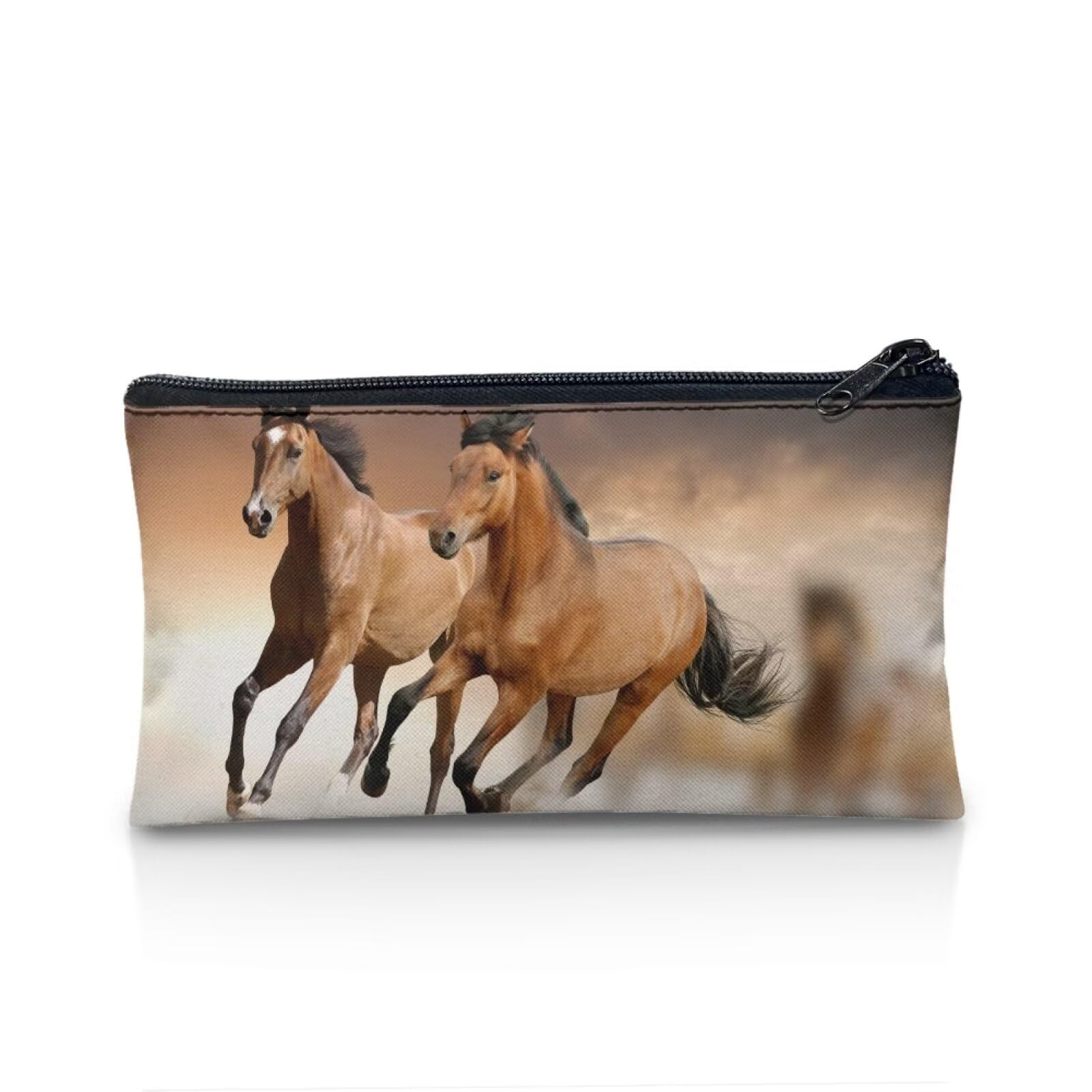 UOIMAG Horse Pencil Case Pencil Pouch Zipper Pen Storage Bag School Supplies Office Organization