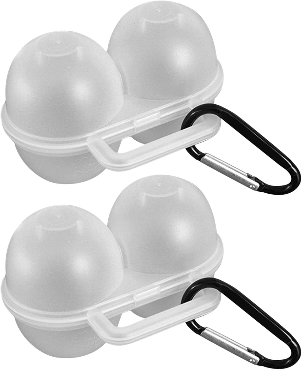 2pcs Eggs Carrier Egg Case, Plastic Eggs Storage Box with D Buckle, Portable Egg