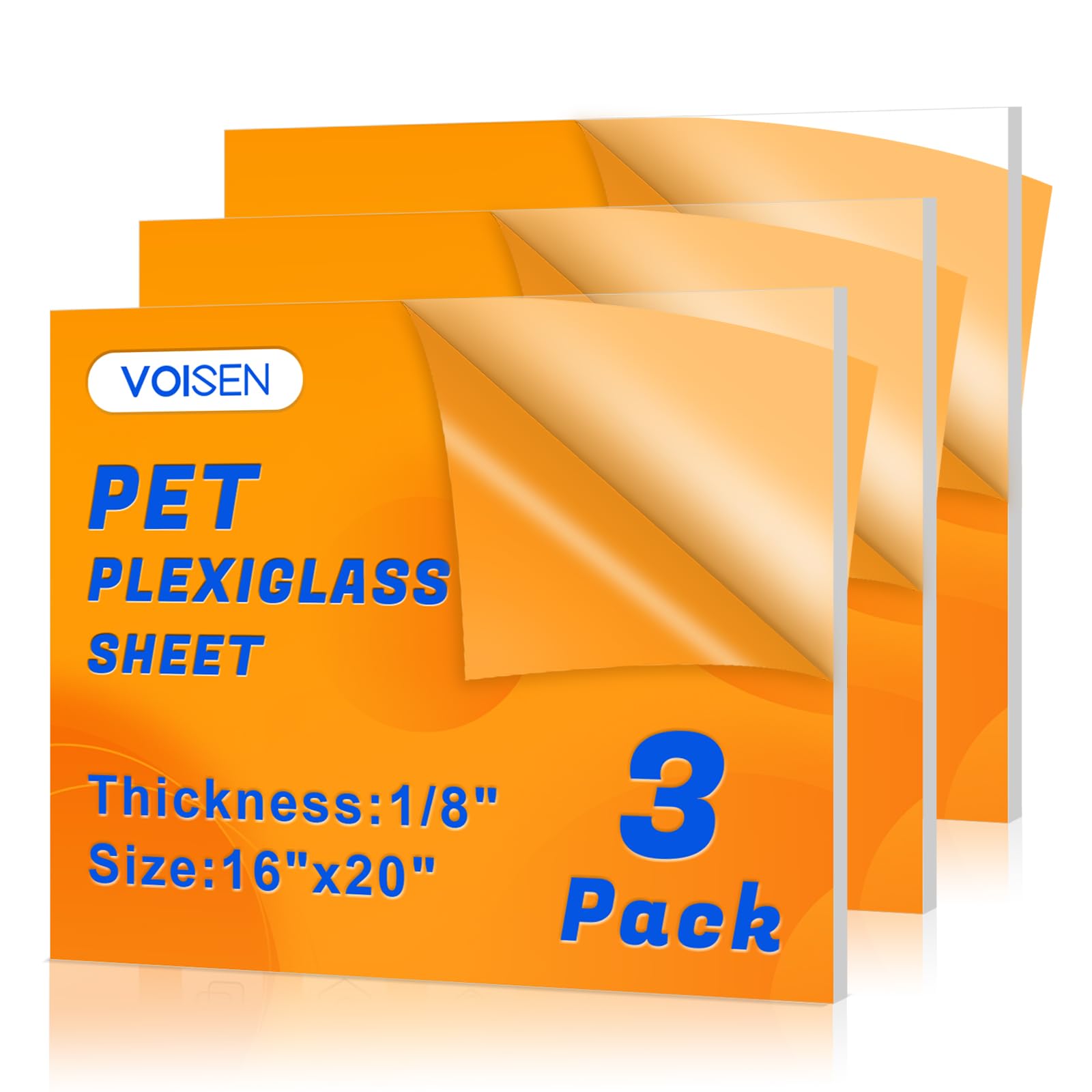 Plexiglass Sheets - 2 Pack 1/8" x 18"x24" -8