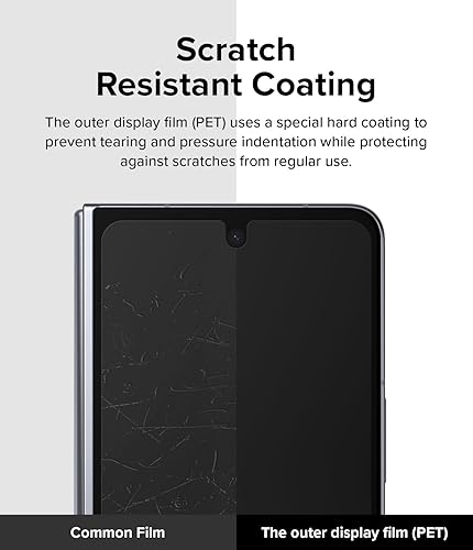 Miniatura 9 de Ringke Funda delgada compatible con Samsung Galaxy Z Fold 5 [transparente mate] + doble película fácil compatible con Samsung Galaxy Z Fold 5