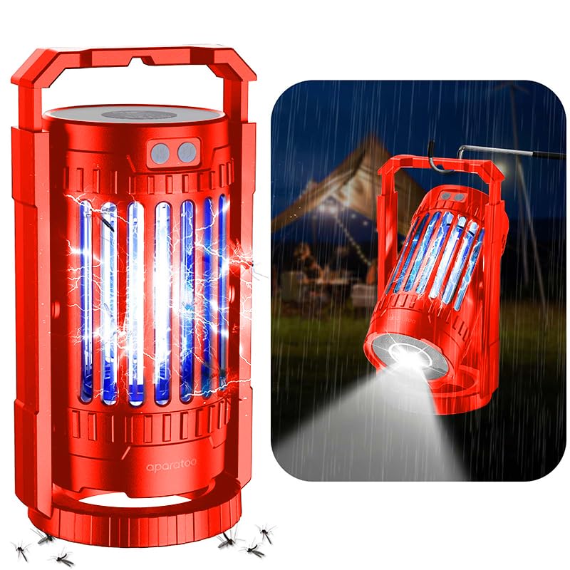Lámpara antimosquitos, lámpara eléctrica antiinsectos, 4000 mAh, Recargable, USB, Trampa para Mosca, Insectos, 4200 V, UV, eléctrica, antimosquitos, luz Nocturna, Interior Exterior, Potente Atractivo