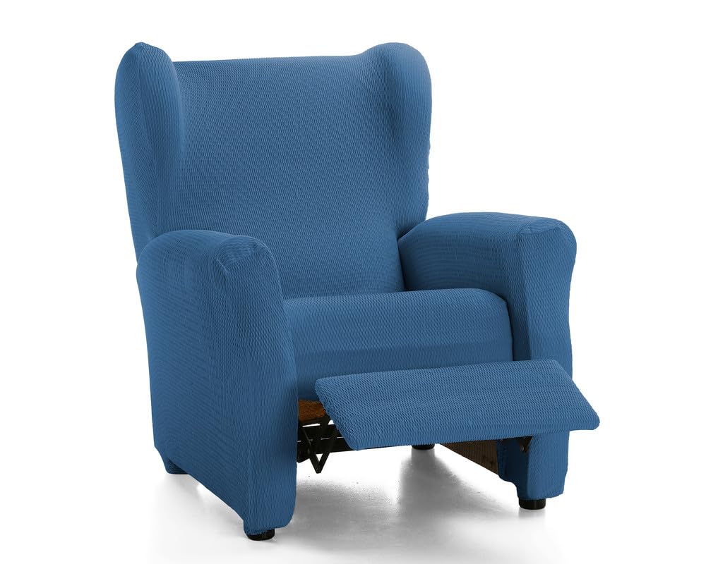 ECOMMERC3 | Housse de Fauteuil Relax matelassée Ultra ajustée - Housse de Fauteuil Relax Extensible en Couleur Bleu Ciel - 100% fabriquée en Espagne