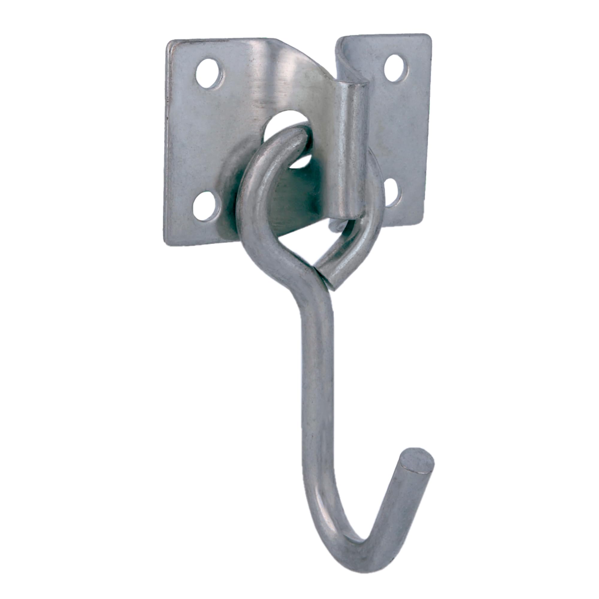 Crochet Mobile Ouvert avec Plaque de Fixation Amig - Acier Galvanisé