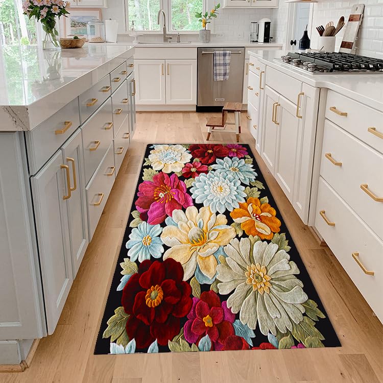 Tappeto Runner Cucina Moderno 3D 120x400 Cm | Antiscivolo E Lavabile In Lavatrice | Lunghezza Personalizzabile
