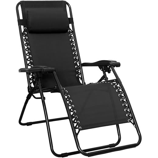 Amazon Basics Zero Gravity Lounge Chair (Black)