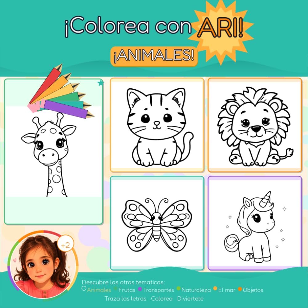 Colorea con Ari: Animales! (Pinta amb l'Ari)