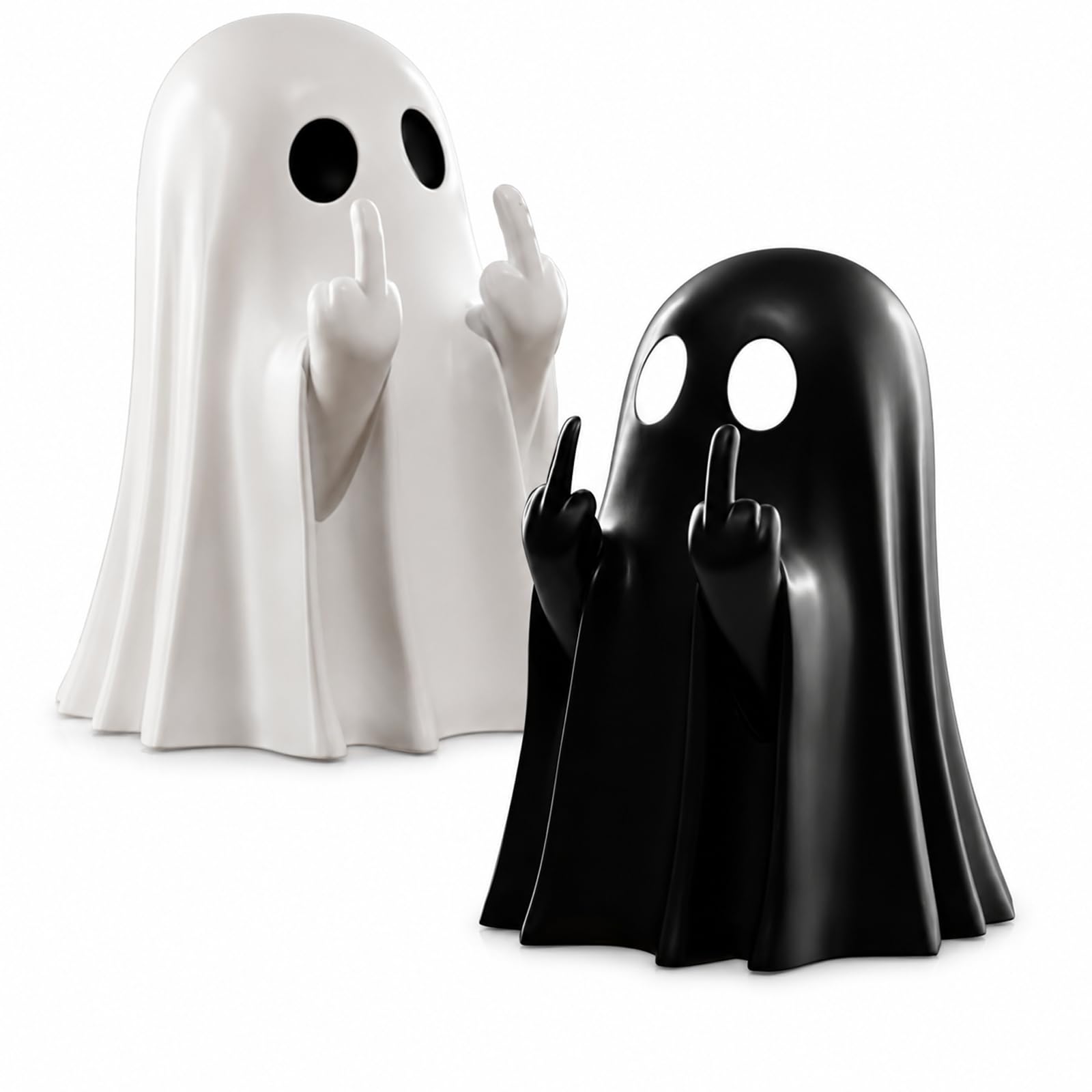 Zyssby 2pcs Halloween Ghost Figurines, Funny Spooky Desk Decorations