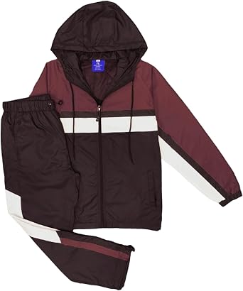Royal Threads Mens Active 2-Piece Ridge Windbreaker Tracksuit Matching Set
