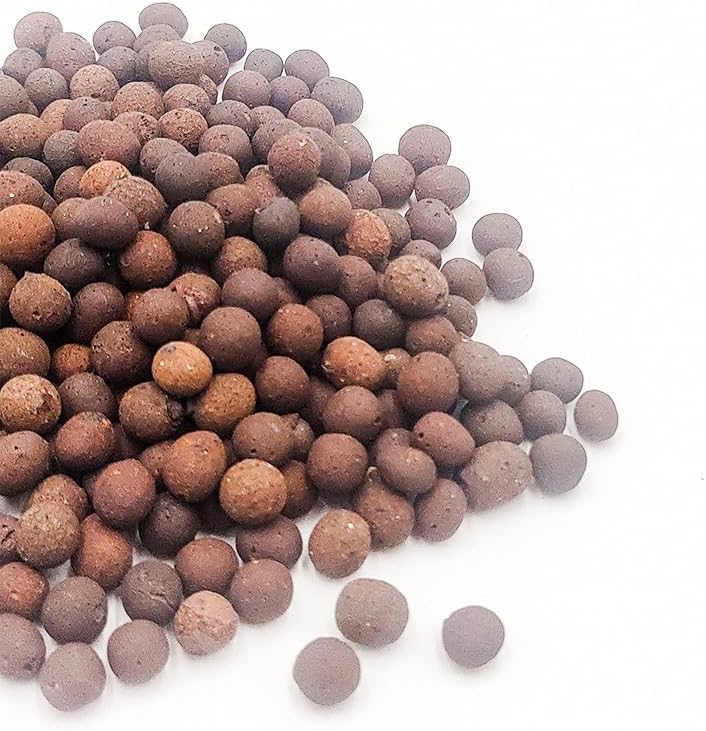 Clay Pebbles for Indoor Plants Hydroponics, Soil Conditioner, 5-10 mm, 5 LB (5-10mm（10 lb）)