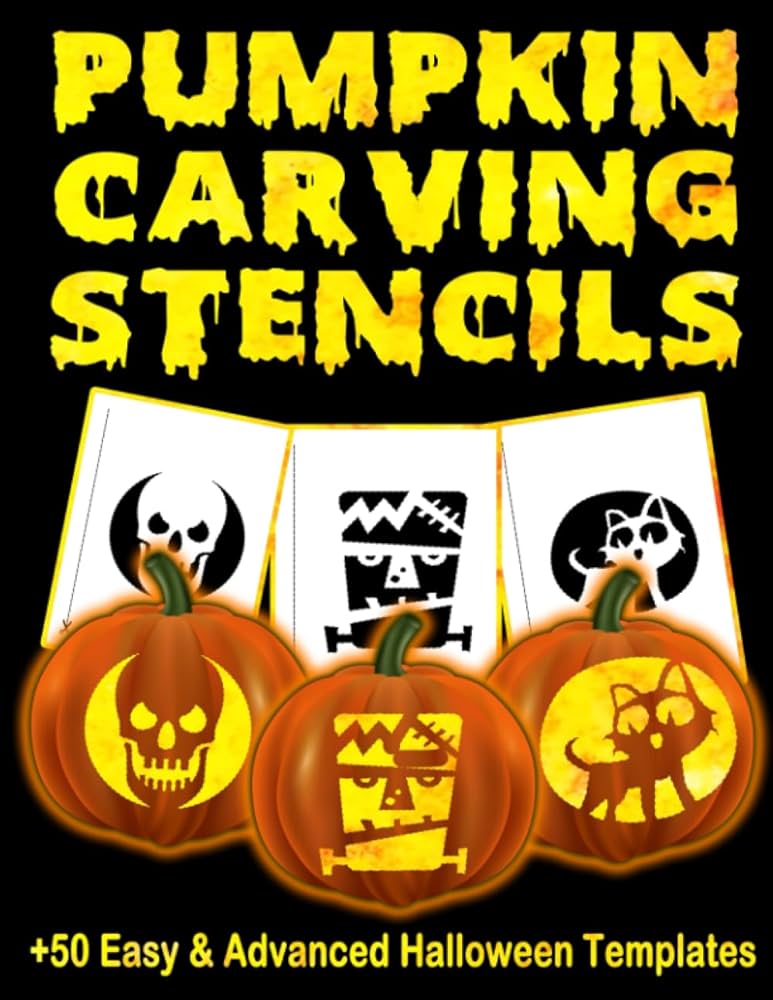 pumpkin-carving-stencils-50-funny-spooky-halloween-patterns-templates-for-pumpkin-decorating-halloween-craft-book-for-kids-teens-adults-easy-patterns-such-as-ghosts-cats-much-more-coorneyak for Free Printable Easy Pumpkin Carving Stencils Pumpkin Carving Stencils: 50+ Funny & Spooky Halloween Patterns Templates for Pumpkin Decorating| Halloween Craft Book For Kids, Teens & Adults| Easy ... Patterns Such as Ghosts, Cats & Much More: Coorneyak, for Free Printable Easy Pumpkin Carving Stencils