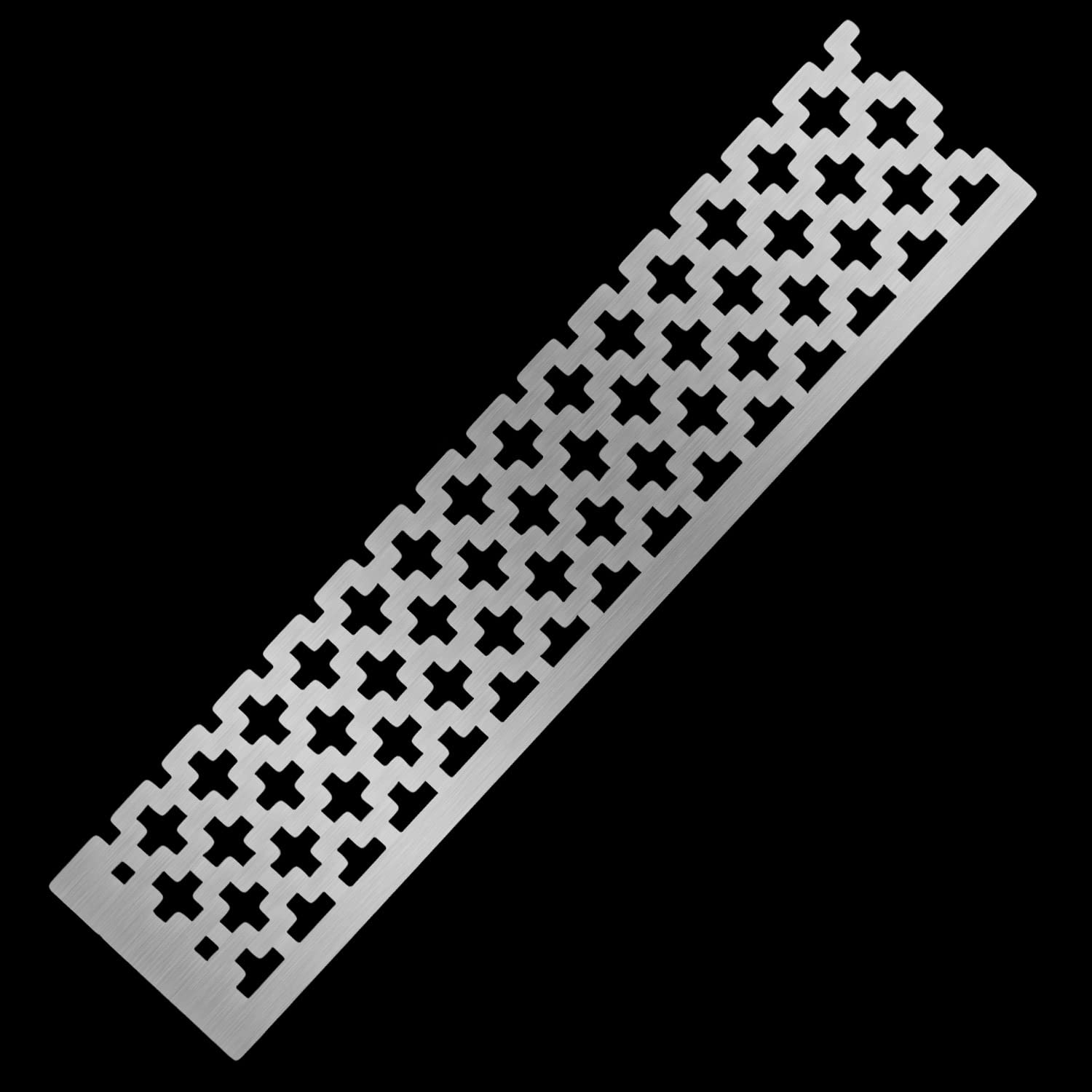 5D Diamond Painting Ruler and DIY Drawing Ruler 250 Blank Grids Square Drills Stainless Steel for Diamond Painting (125 mm Ruler)