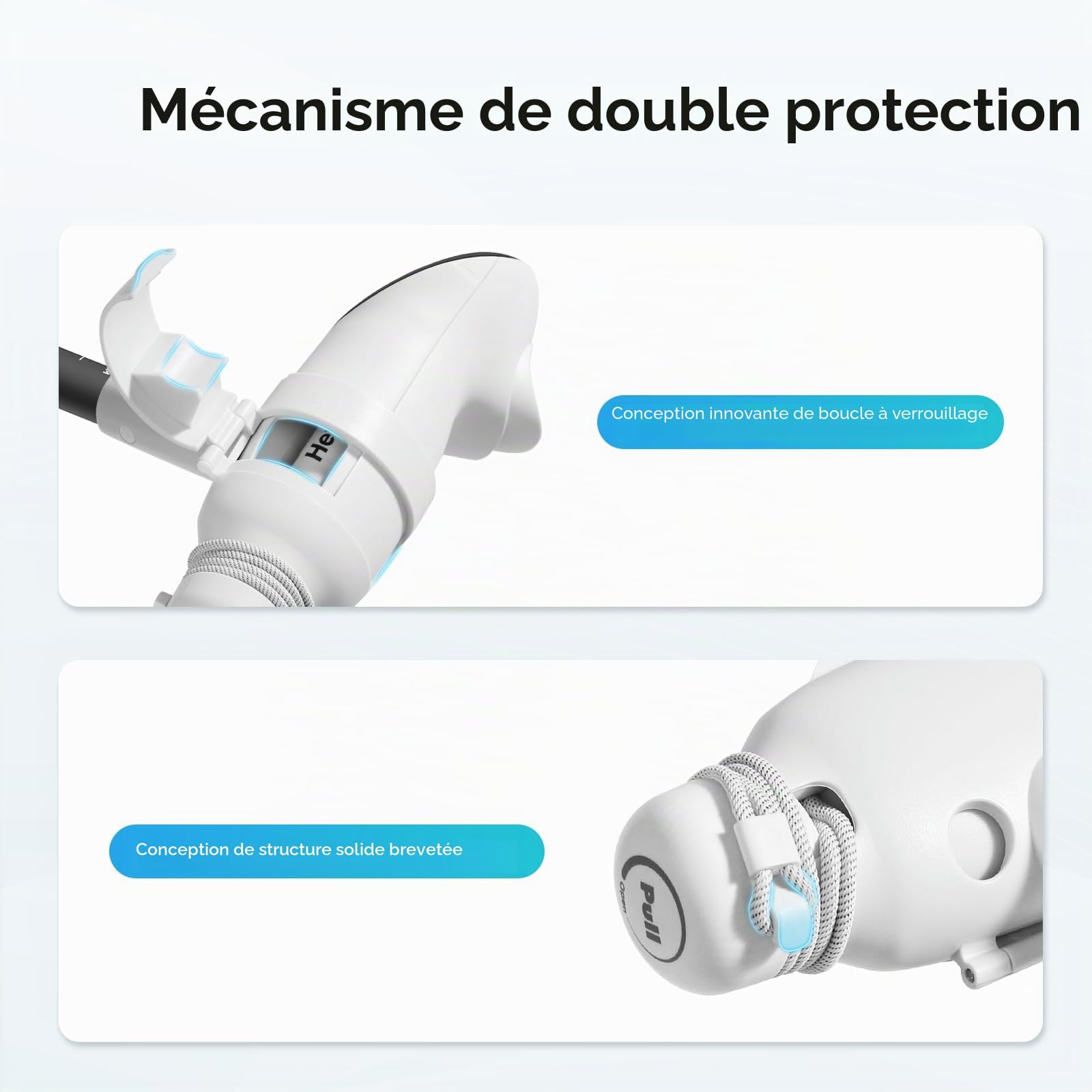 AMVR Fixation réglable pour club de golf compatible avec Meta/Oculus Quest 3S/Quest 3, longueur facilement réglable