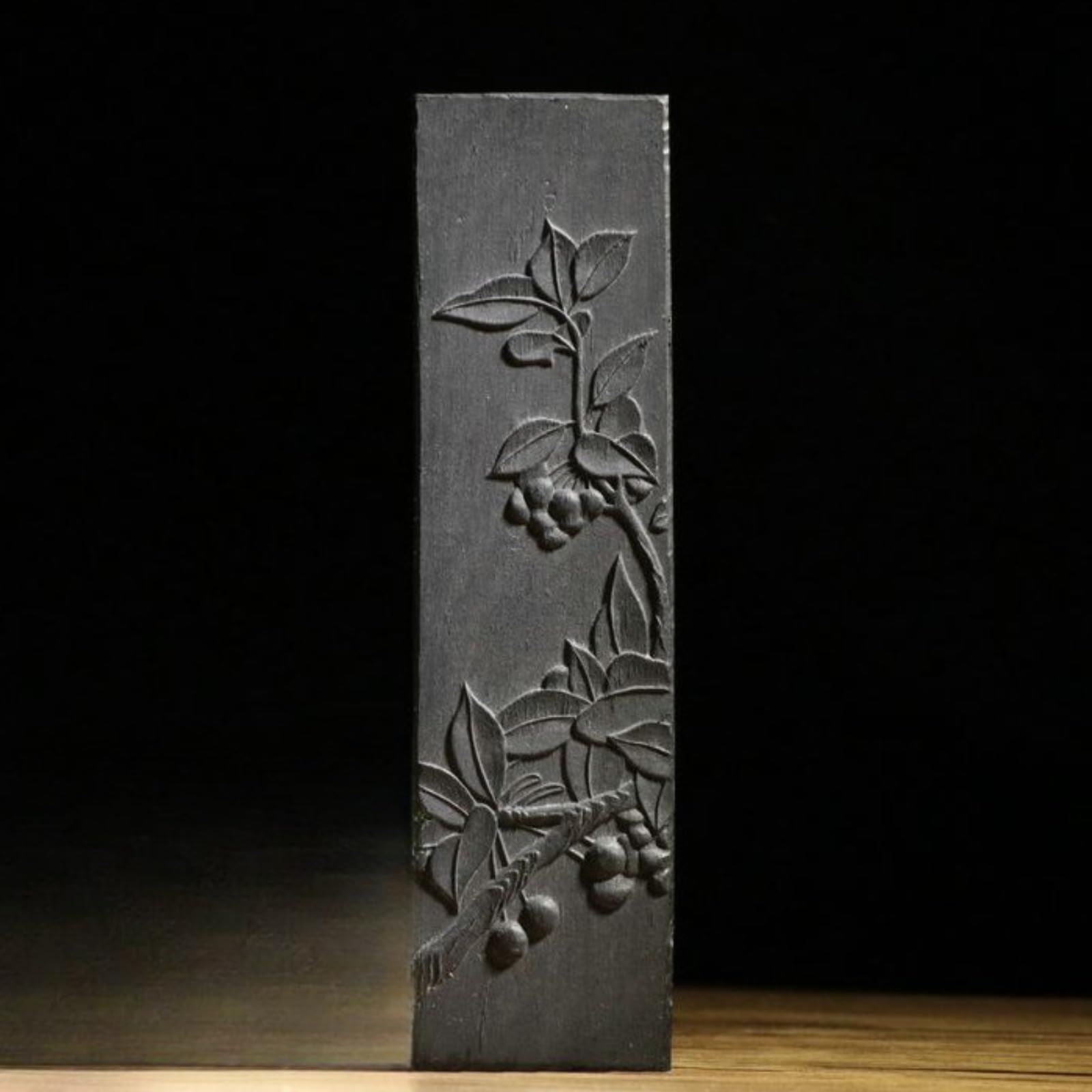 Bâton d'encre fumée à l'huile de style antique 10,3 cm 10,2 cm, décoration de bureau pour la pratique de la calligraphie