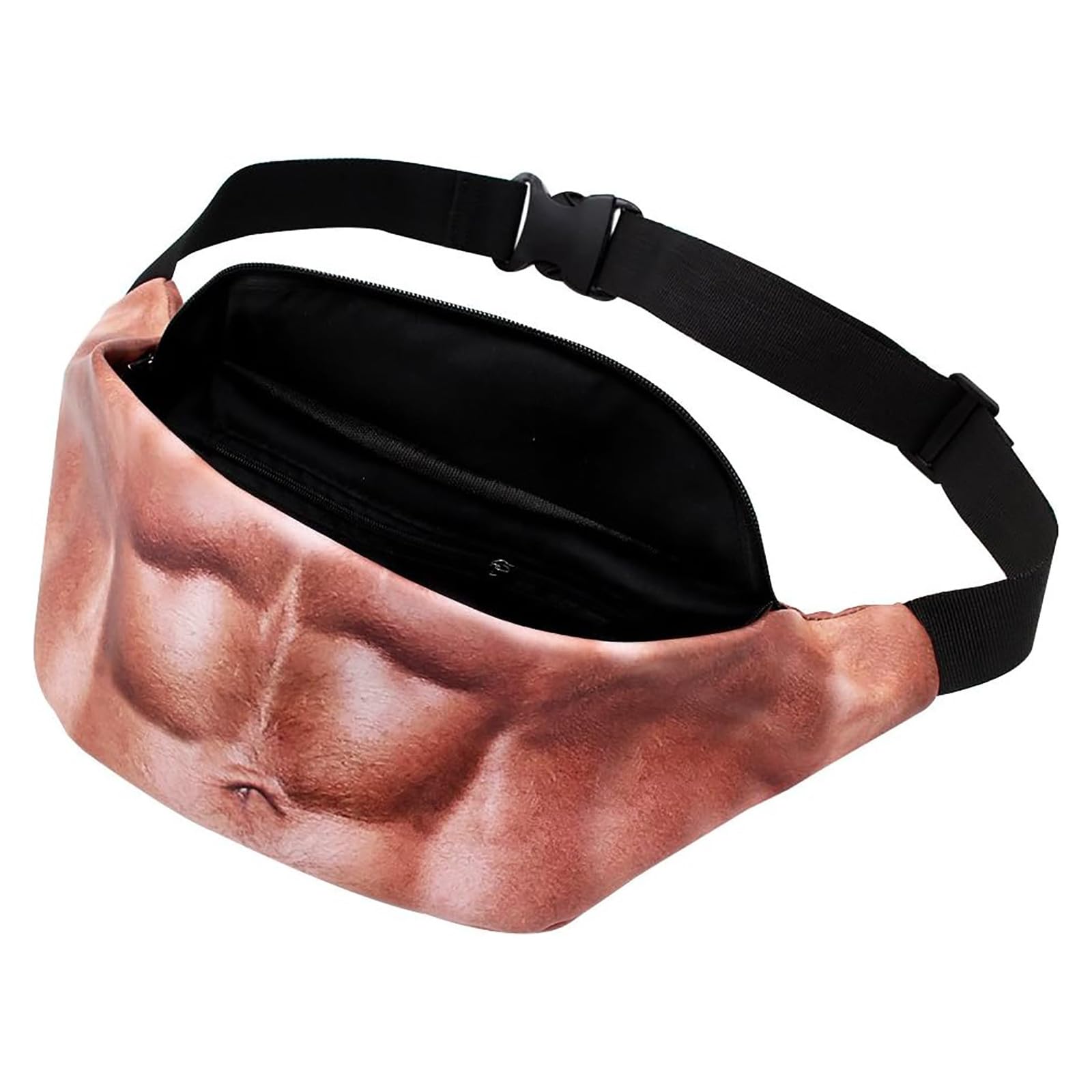 Novelty Belly Waist Bag Men, Funny dad Bag Bum Bag Adjustable Belt (Abs)