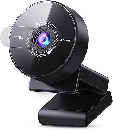 EMEET C950 Cámara Web 4K para PC - Enfoque Automático PDAF, Cámara Web USB con Micrófono y Cubierta de Privacidad Física, 1080P@60FPS, USB 2.0