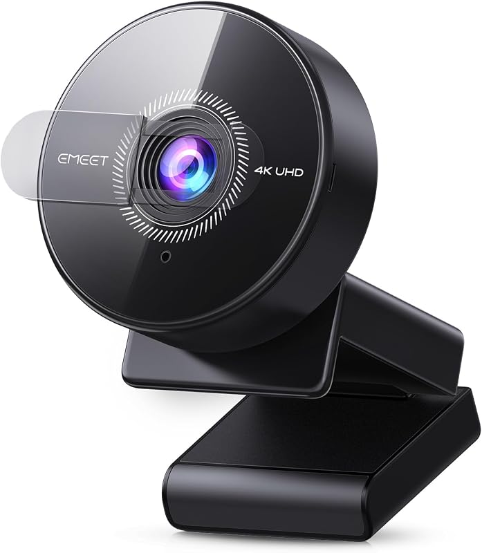 EMEET C950 4K Webcam for PC, PDAF Autofocus, USB Webcam with Microphone | Physical Privacy Cover, 1080P@60FPS, USB 2.0 Plug&Play, No Tripod Hole, Web Cam w/ 70°View for Meeting/Online Classes/Zoom