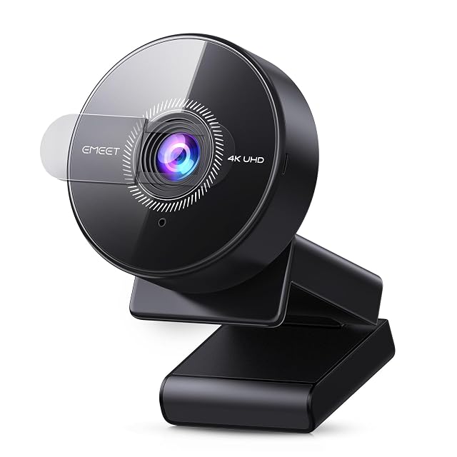 EMEET C950 4K Webcam for PC - PDAF Autofocus USB Webcam with Microphone Physical Privacy Cover 1080P 60FPS