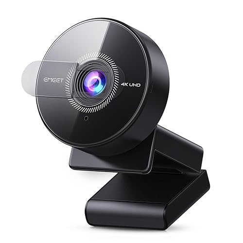 EMEET C950 4K Webcam for PC - 8 Megapixels UHD, PDAF Autofocus, Noise-Canceling Mic, 73° FOV, 1080P@60FPS, Privacy Cover, USB 2.0 Plug&Play, Ideal PC Camera 4K for Zoom/Teams/Google Meet - C950 4K Webcam