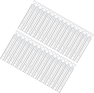 SAFIGLE Empty Bubble Tubes 30pcs Bubble Wand Toys Creative Transparent Reusable Empty Bubble Wands Refilled Bubble Wand Party Bubble Wands for Party Children Heart Bubble Wands