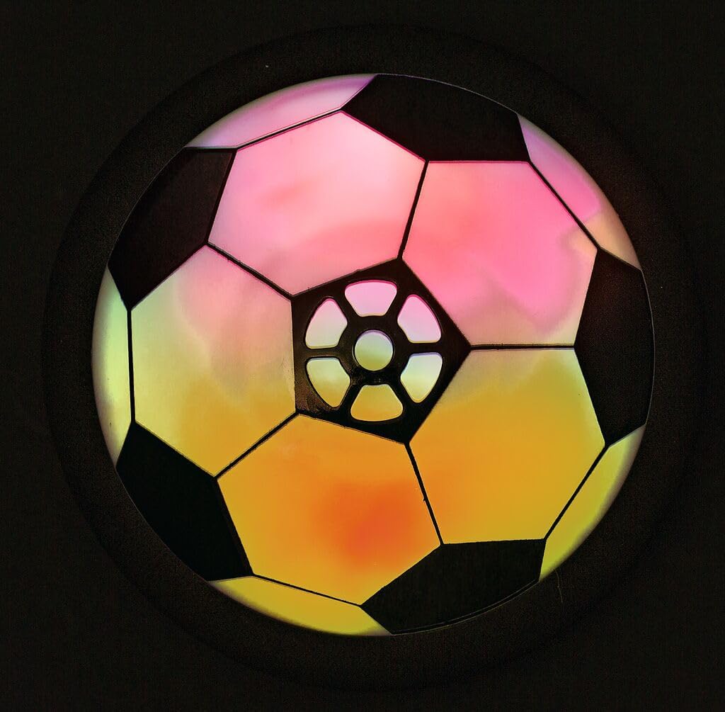 moses. Air Power Football - Hover Floor Glider with LED Colour Changing Floating Indoor Soccer Ball for Motion Games