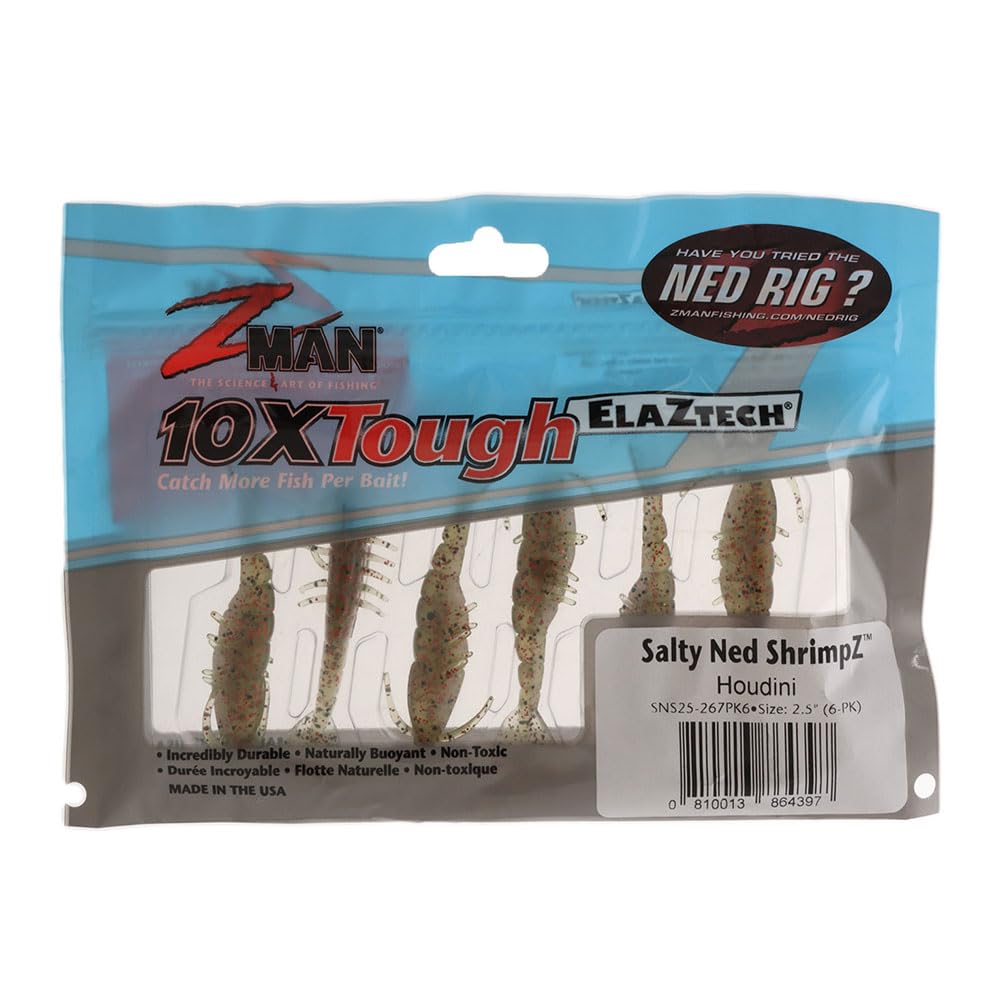 Amazon.com : Z-Man SNS25-267PK6 Salty Ned Shrimpz 2.5