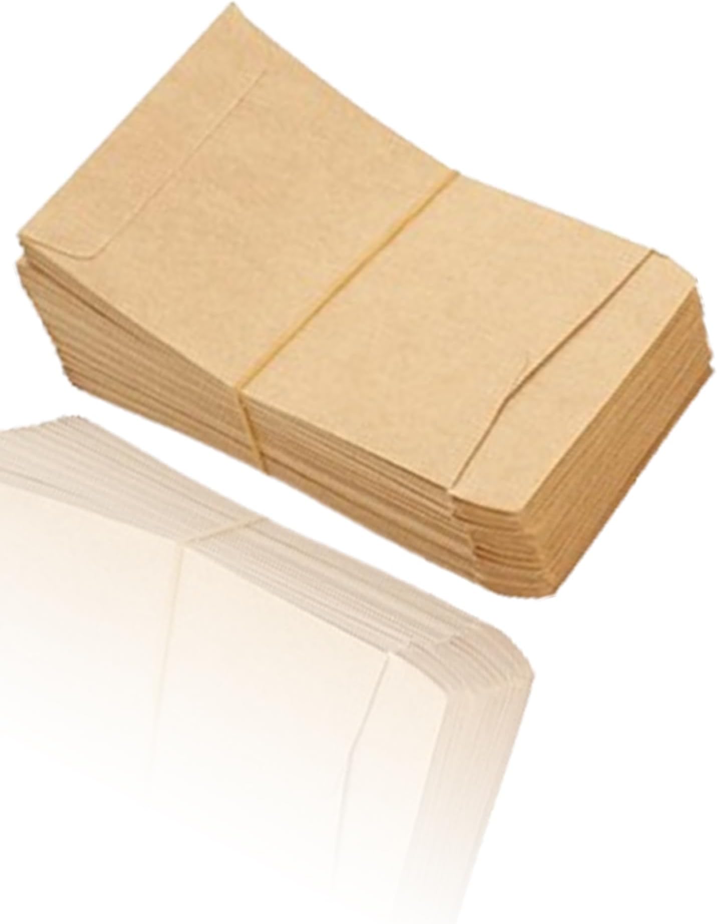 Sweet seven 100 Pcs Small Brown Envelopes - Mini Seed and Coin Envelopes for Packing and Storing Small Items, 6x10 cm