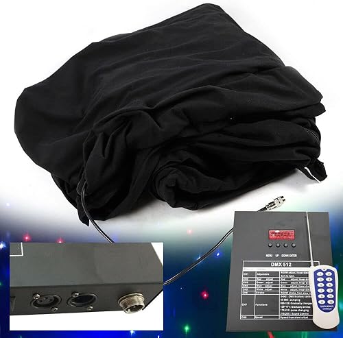 Miniatura 4 de Cortina de luces LED, telón de fondo de tela de cielo estrellado con control DMX, para decoración de bodas, fiestas de Navidad, clubes (9.8 x 6.6