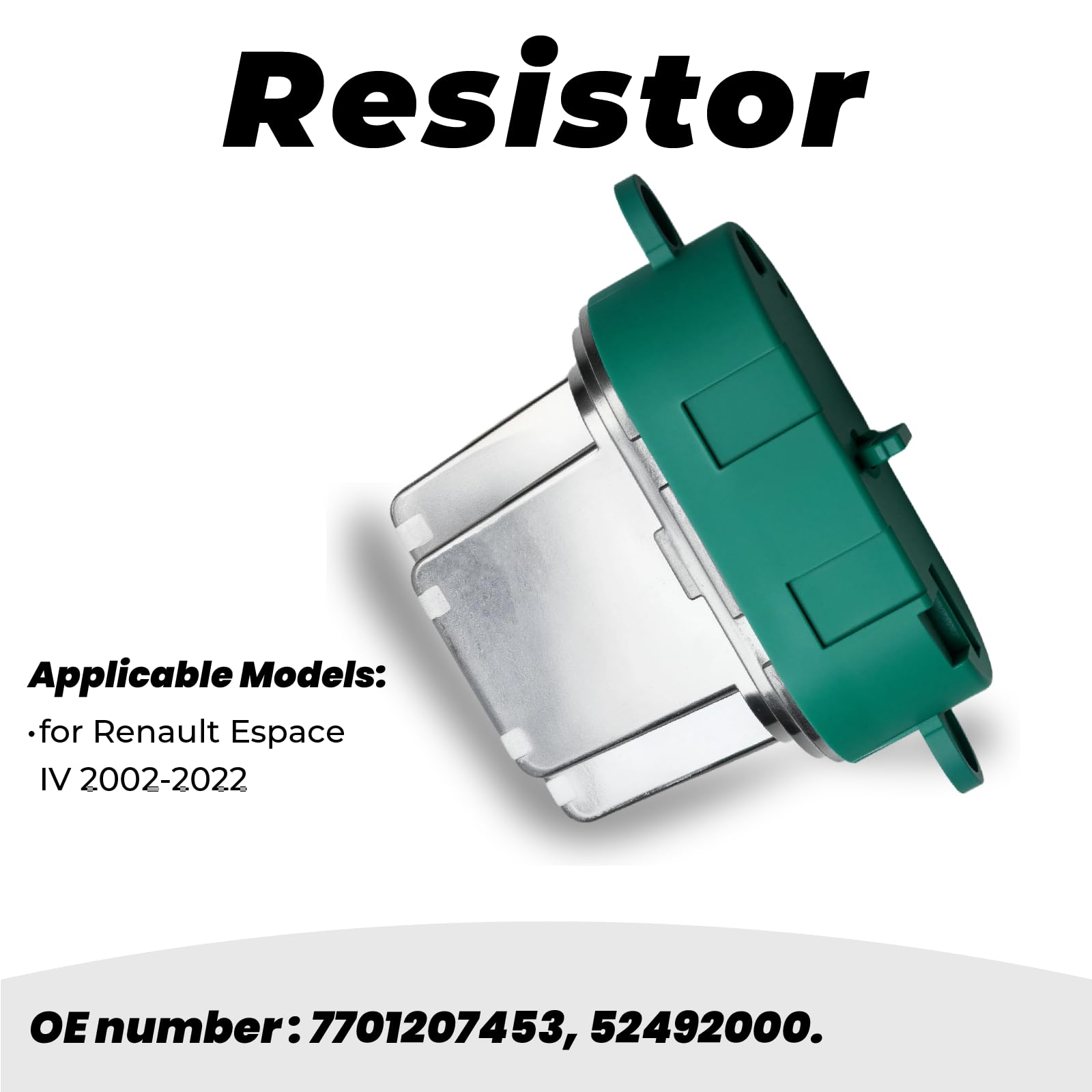 2 Stück Heizgebläse Motorwiderstand für Espace IV 2002-2022 Blower Widerstand Heizung Gebläse Motor Ventilator Motorwiderstand 52492000 7701207453