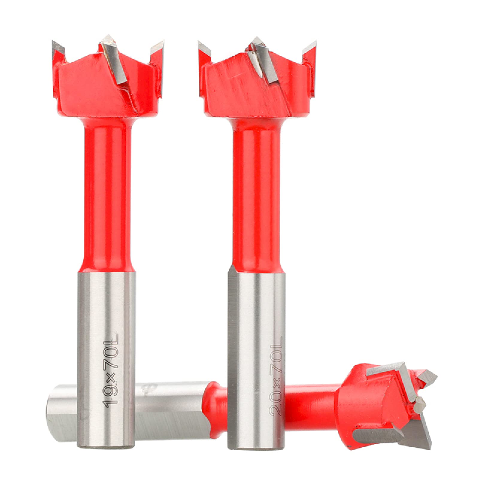 Punta da trapano for fresa con rotazione sinistra, 4 taglienti, punta for legno in acciaio al tungsteno, gambo da 10 mm(30x70l)