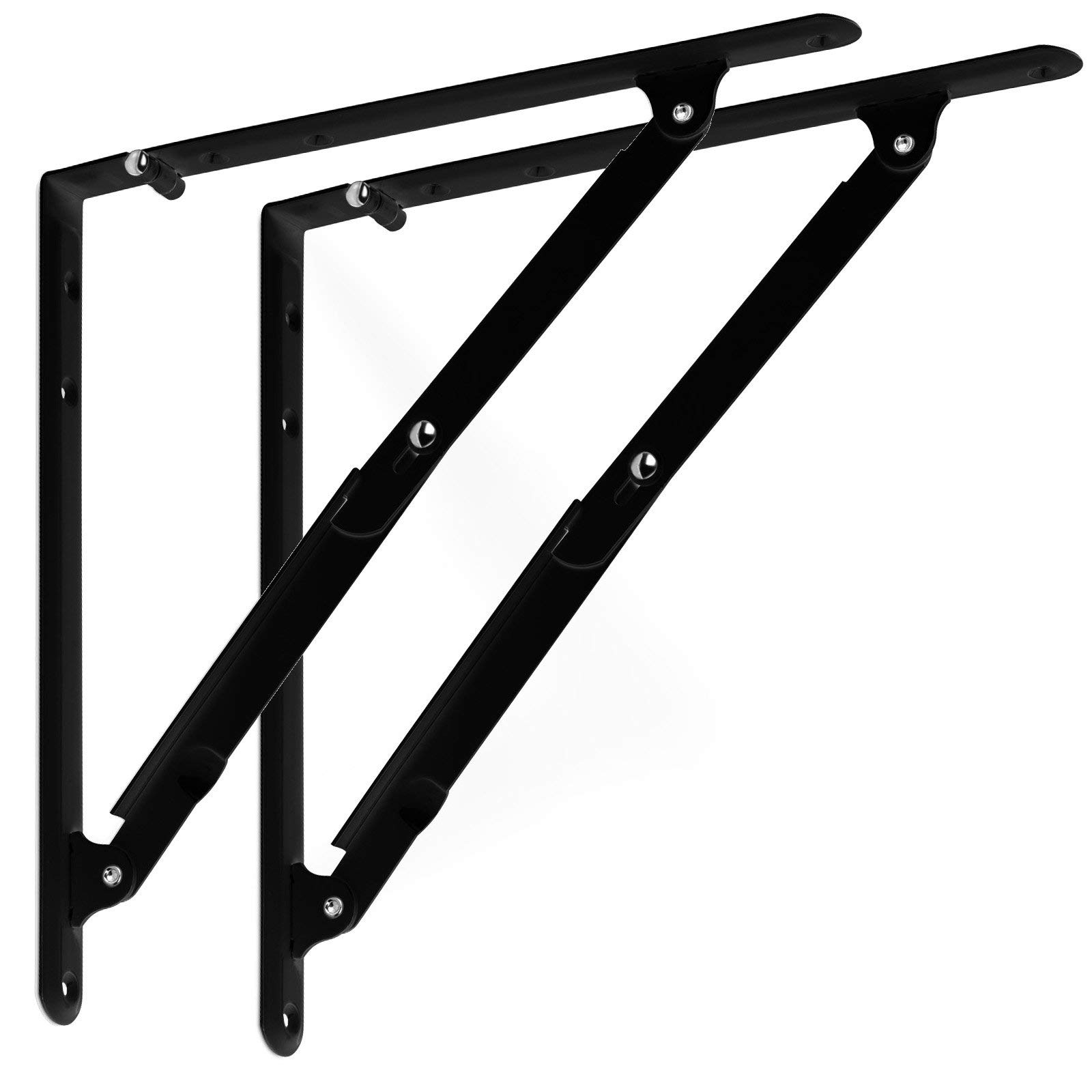 Console rabattable SO-TECH en acier noir 305mm avec blocage de sécurité