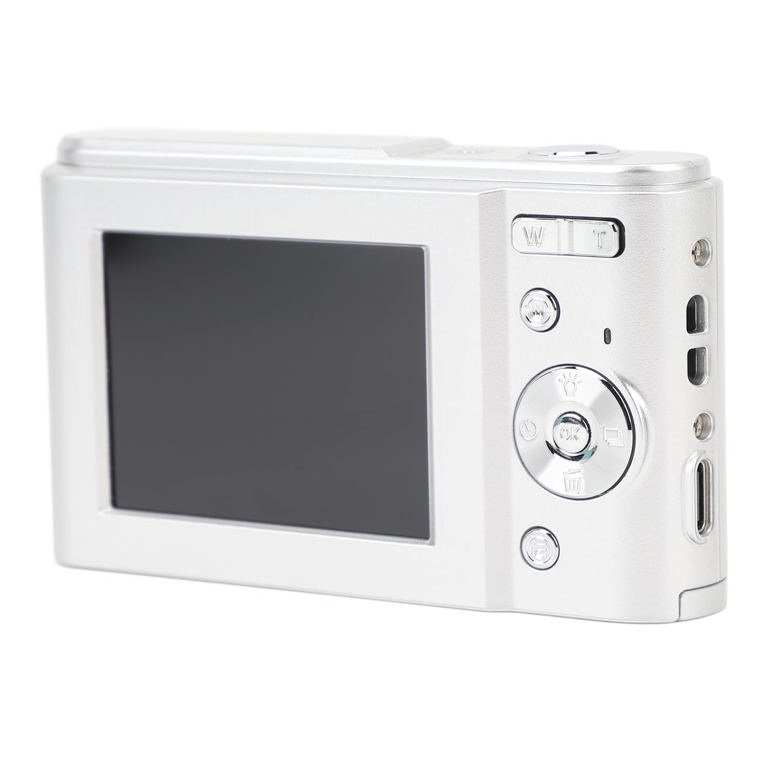 Aparat Cyfrowy 48MP 1080P Kompaktowy Aparat Cyfrowy z 16-krotnym Zoomem dla Początkujących Dorosłych (SILVER)