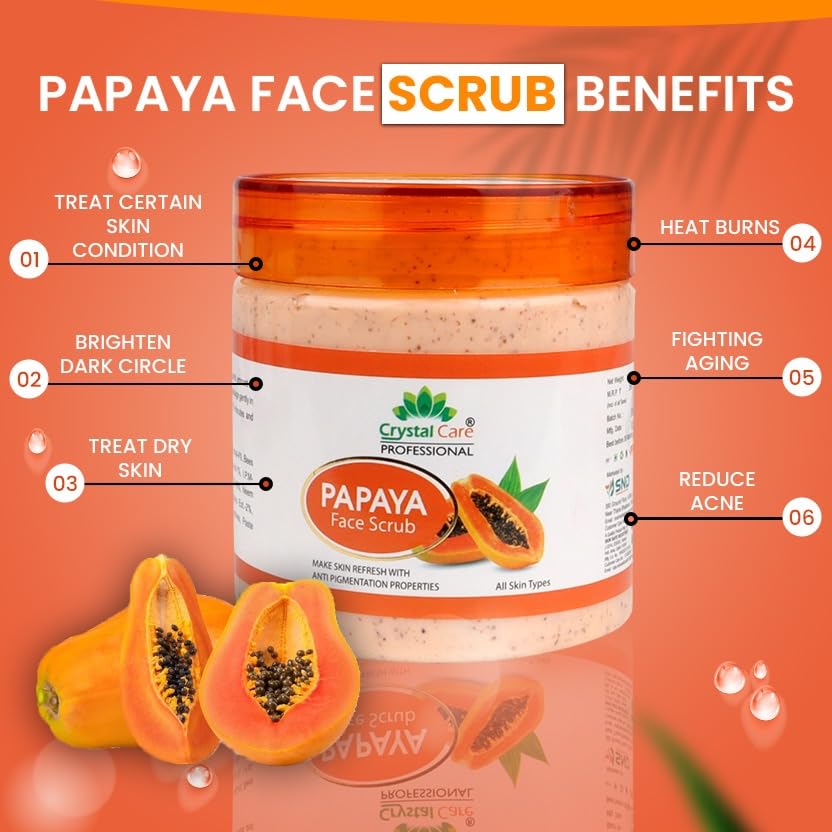 Image of Papaya Face Scrub for All Skin Types for Men and Women (400G)
