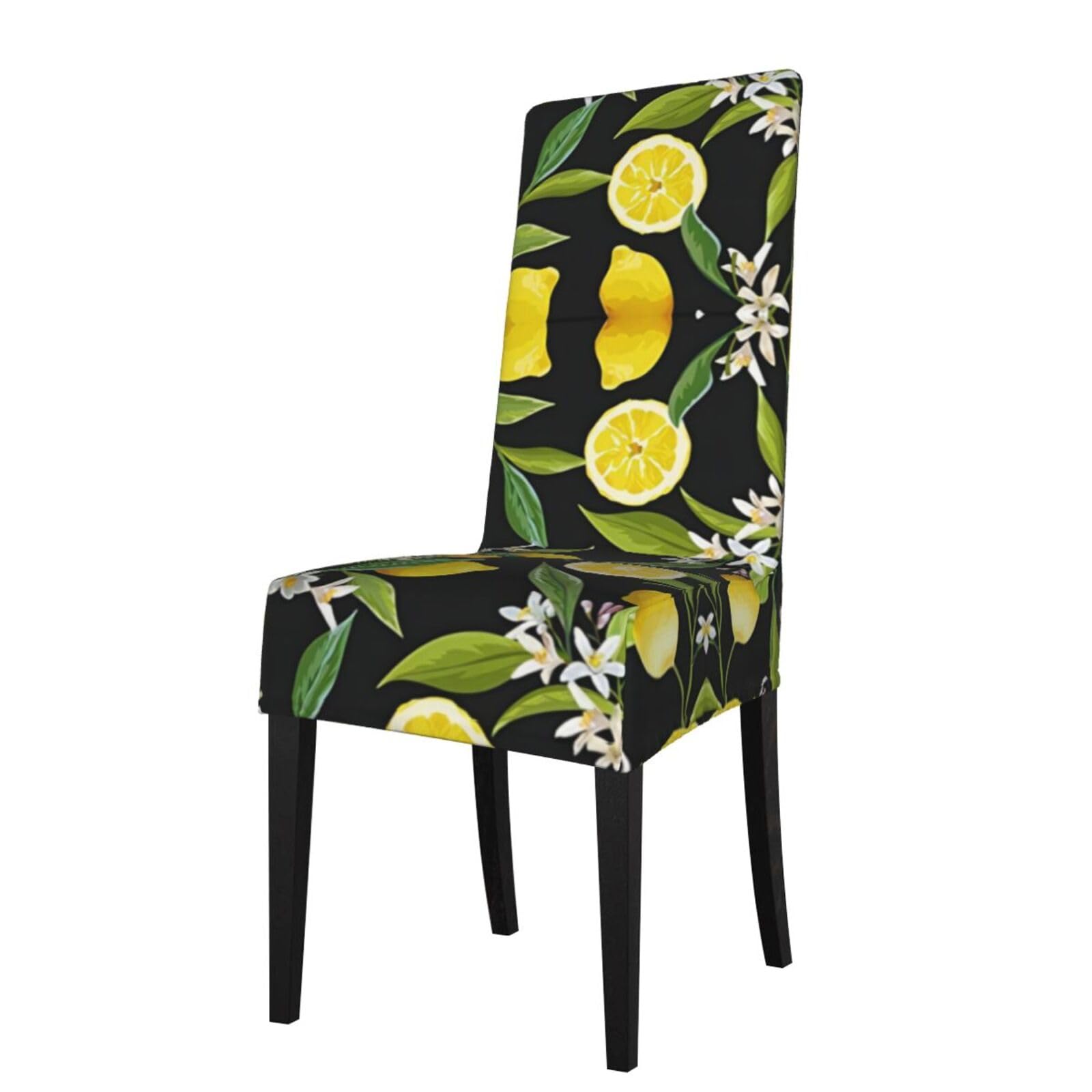YYHWHJDE Citrus Fruit Pattern Prints Protection Cover for Dining Chair – Stretchable Slipcovers for a Refreshing Dining Room Makeover