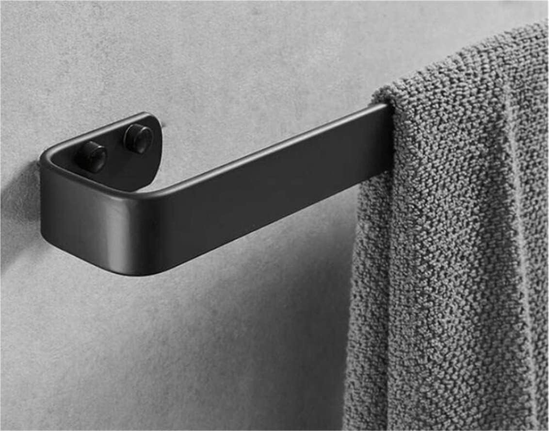 Towel Rack Towel Rack, Towel Rail, Solid Thick Black Towel Rack, Towel Holder for Bedroom, Kiten, Office (Color :, Size : 40cm)