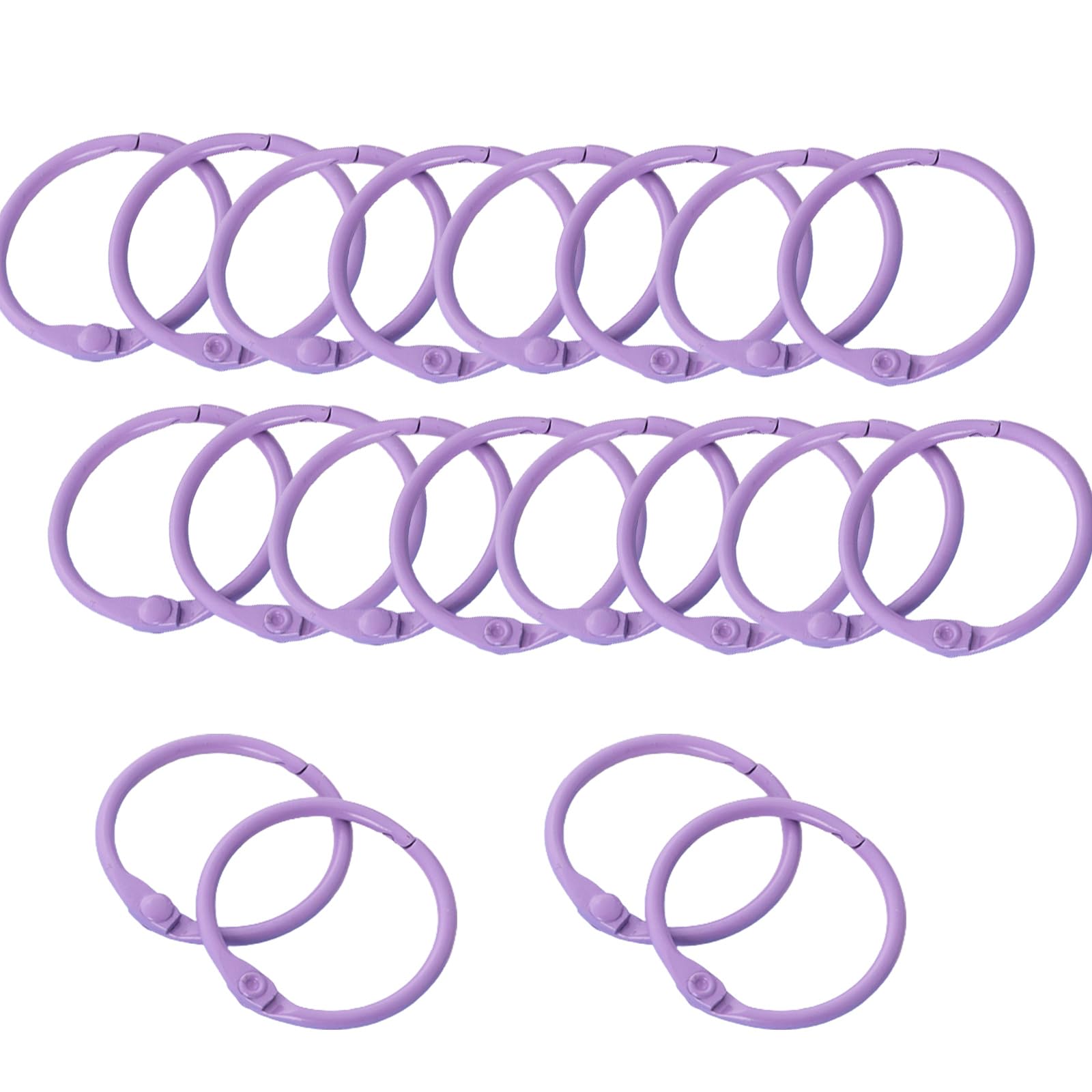 wiązanie pierścieniowe, Pierścionki do segregatorów 20szt. Metalowe pierścienie z luźnymi liśćmi, 30mm książek DIY Pierścień fiszek Karty katalogowe Broszury, dostępny w wielu kolorach