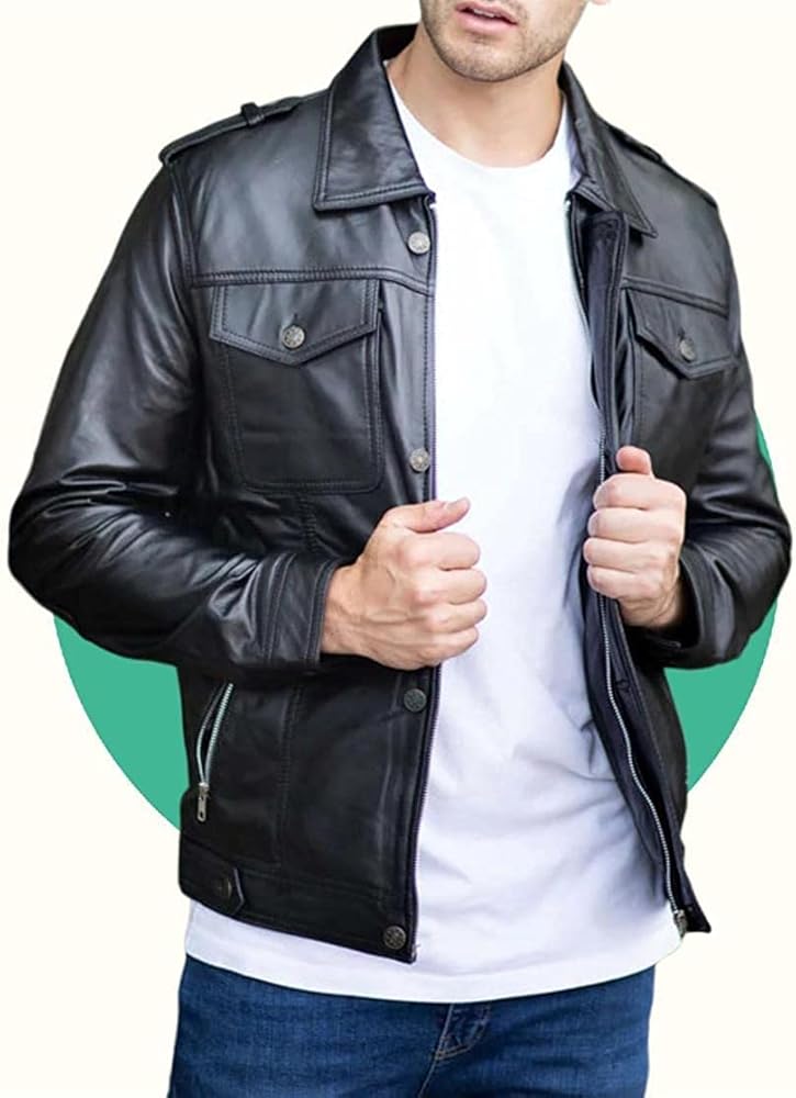 ジャケット・アウター A LEATHER TRUCKER JACKET SIZE56 OVY A LEATHER TRUCKER JACKET SIZE56 OVY ジャケット・アウター A LEATHER