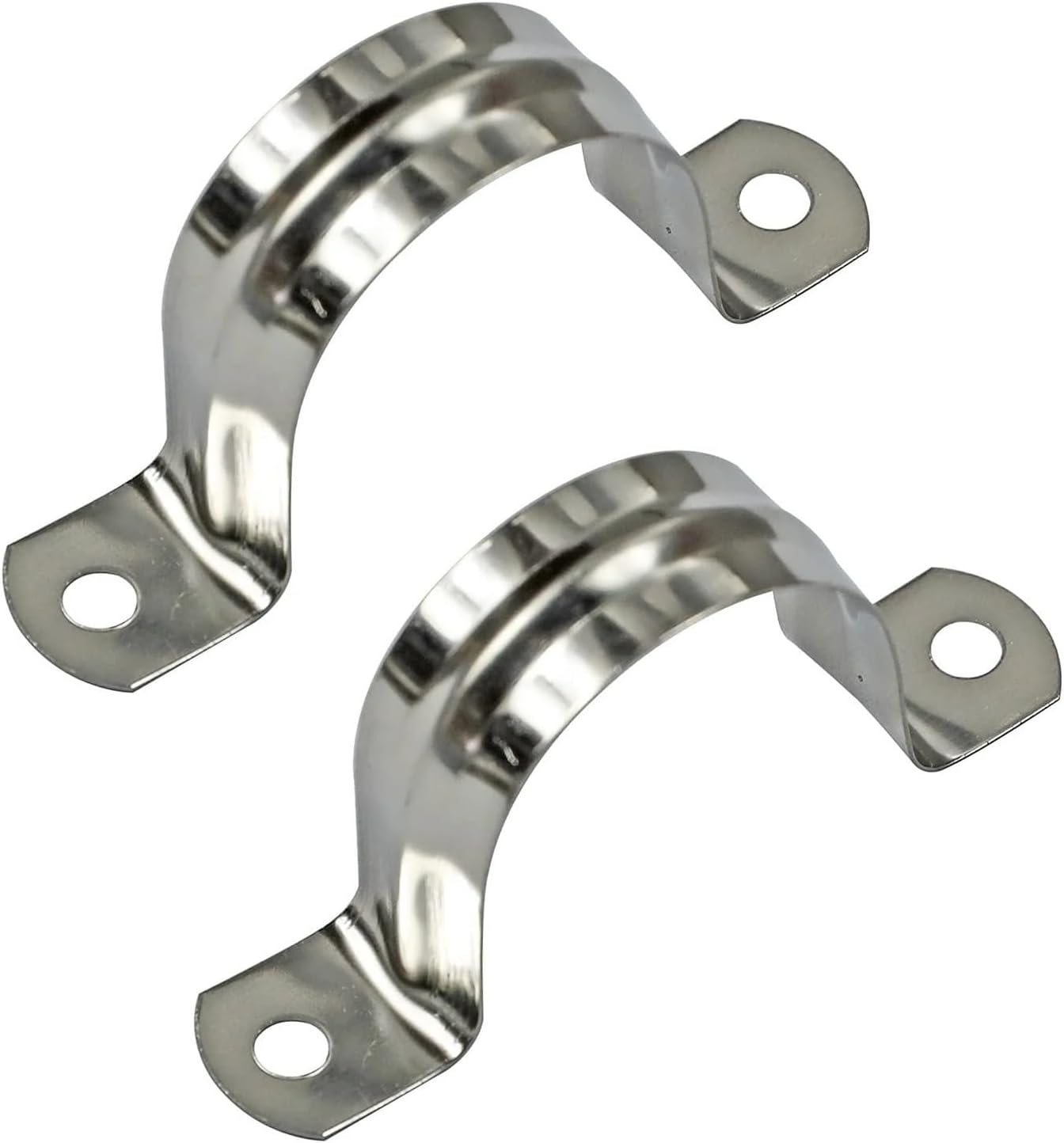 Pack of 20 60-100mm 304 stainless steel U-shaped pipe clamp saddle clamp riding clamp pipe buckle cord clamp retainer plumbing bracket(20pcs 65mm)