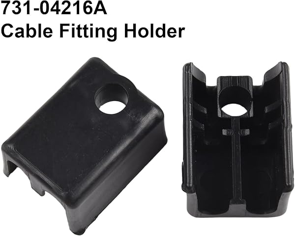 Minhe Support de fixation de câble double (731-04216A), accessoire pour tondeuse à gazon et chasse-neige - 2 pièces en plastique noir - 3