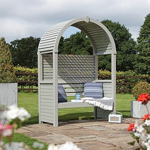 Rowlinson Modena Garden Arbour with Natural Finish Cover