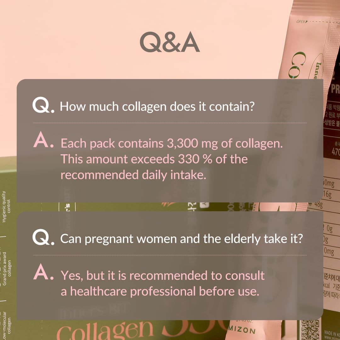 MIZON INNERSBIT Collagen 3300, Jelly Collagen, Vitamin C, D, Hyaluronic Acid, Biotin, Glutathione, Magnesium, Folic Acid, Healthy Skin - Image 8